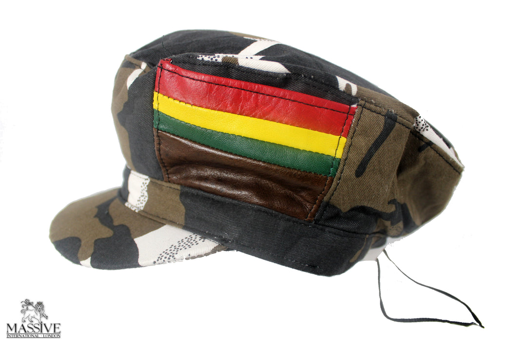 LOCKSMAN grey white camouflage - W/ Red Gold and Green Leather Pockets