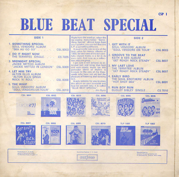 Various ‎– Blue Beat Special – Massive international- London